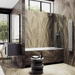 Шторка на ванну MaybahGlass MGV-63-5ш 70см хром матовый